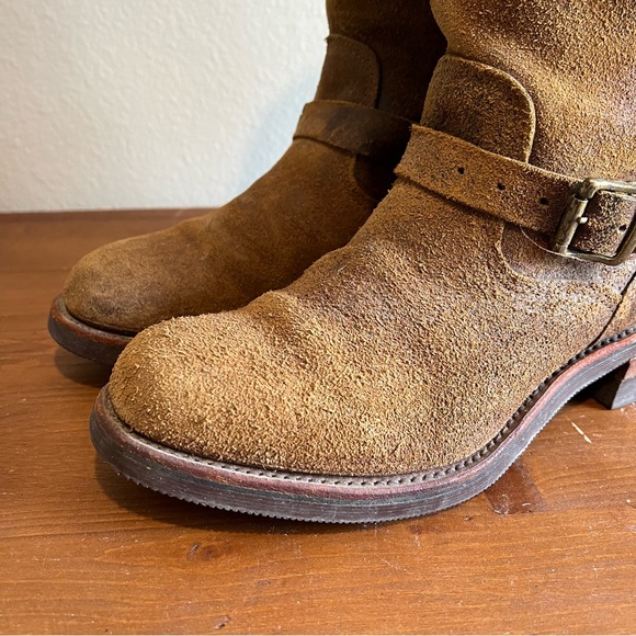 VTG Chippewa Brown Bomber Jacket Suede Engineer Boots Mens 11D Made USA 27911 - Picture 2 of 13